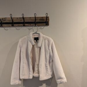 Banana Republic Women's Blush Pink Faux Fur Jacket